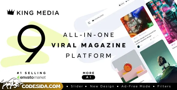King Media v9.1 - Viral News Video Magazine - nulled