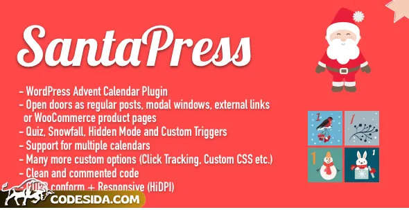 SantaPress v1.7.0 - WordPress Advent Calendar Plugin & Quiz