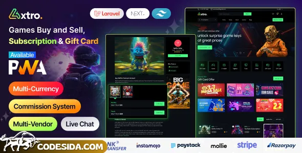 Axtro v1.5.0 - Games Buy and Sell, Subscription & Gift Card Laravel Script