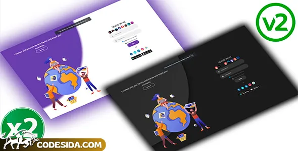 Premium Welcome Page for WoWonder v2.5