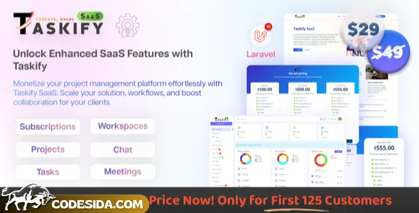 Taskify SaaS v1.1.1 - Project Management System in Laravel
