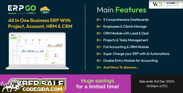 ERPGo SaaS v7.1 - All In One Business ERP With Project, Account, HRM & CRM - nulled