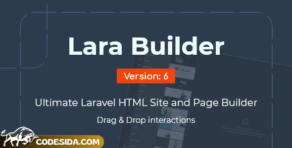 LaraBuilder v6.7 - Laravel Drag&Drop SaaS HTML site builder