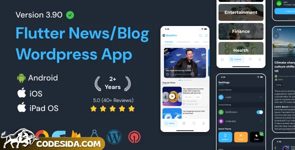 NewsPro v3.9.0 - Blog/News/Article App For Wordpress